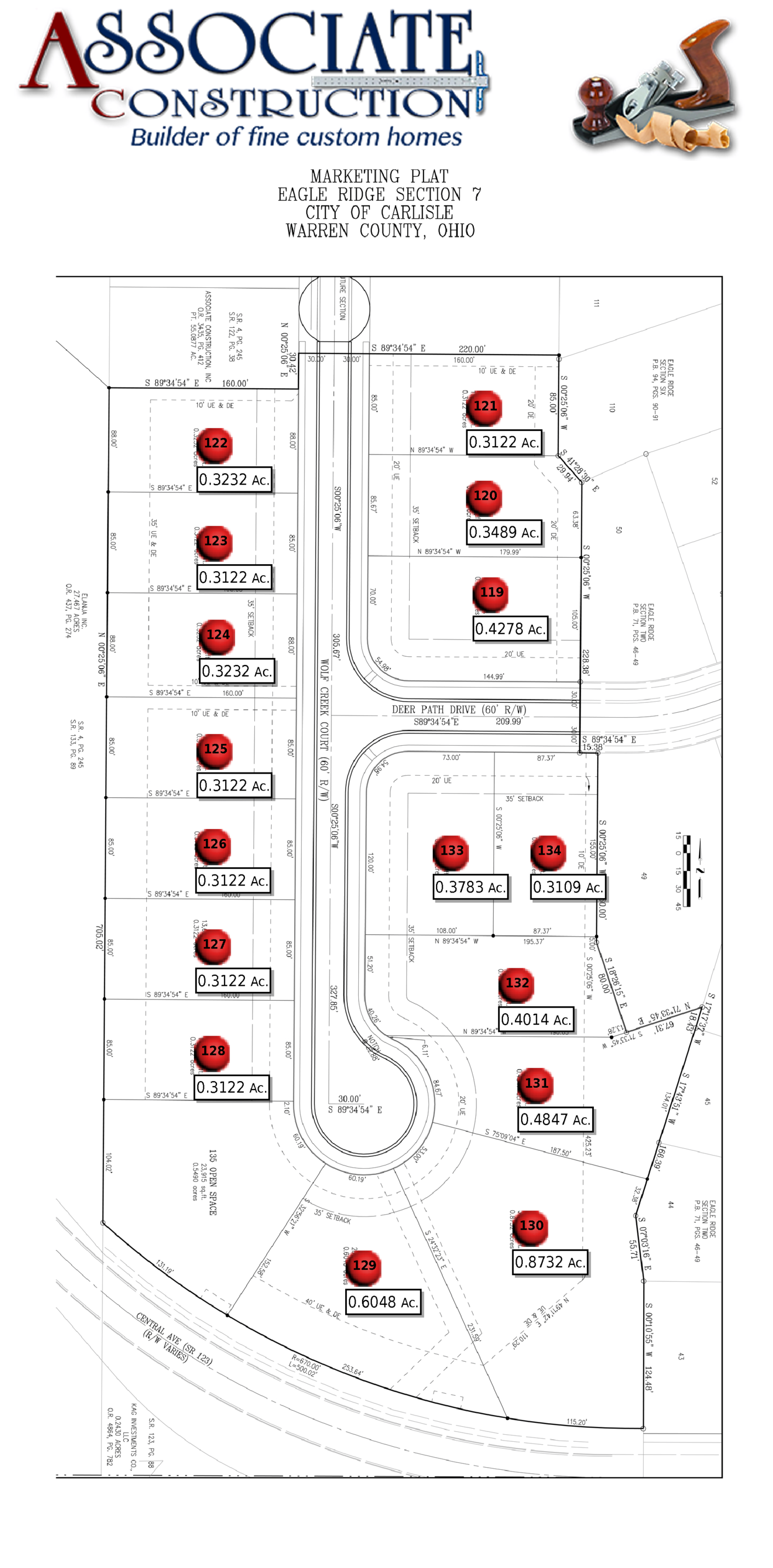 Associate Construction Subdivision Map 